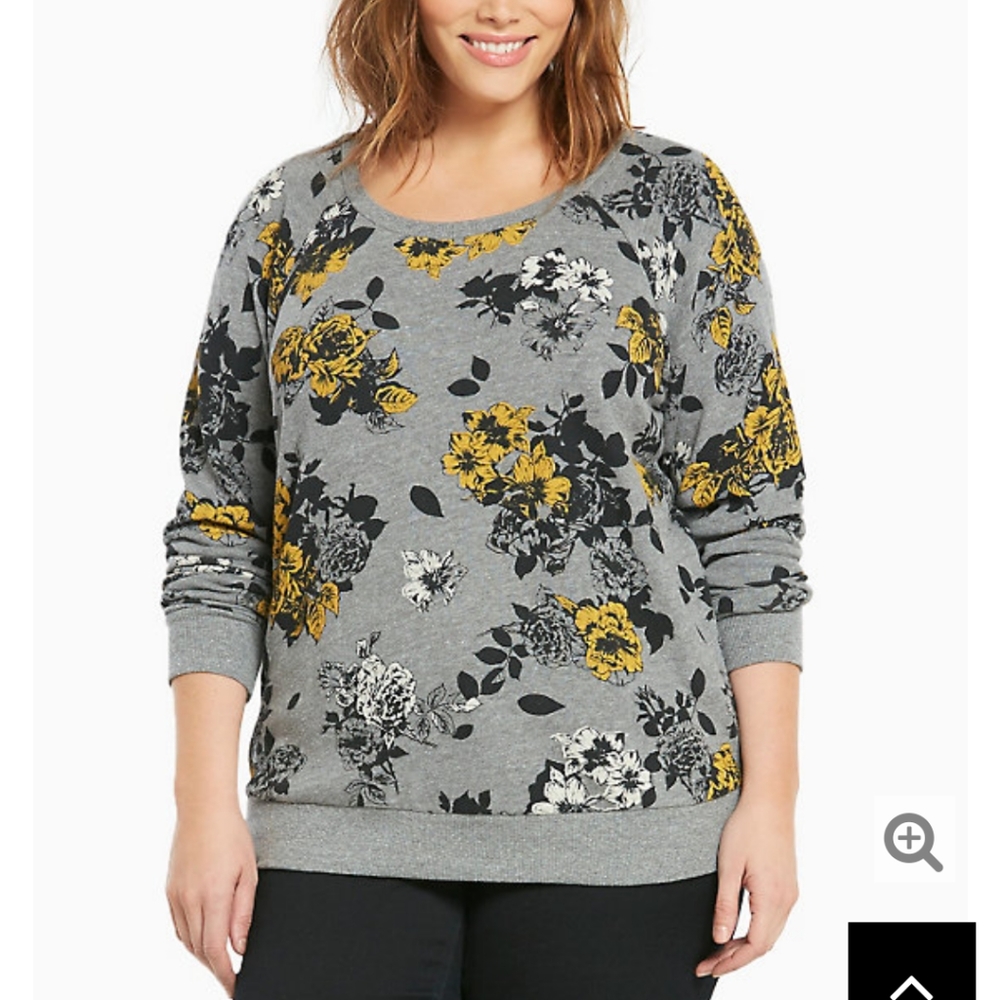 TORRID FLORAL PRINT SWEATSHIRT